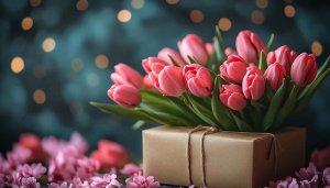 Tulip Wallpaper: Pink Flower 4k Wallpaper, Spring Floral Background