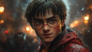 Harry Potter Wallpaper: Daniel Radcliffe Rainy Night Scene 4K