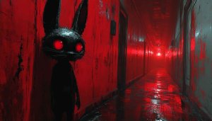 Creepy Rabbit wallpaper, Horror wallpaper, Dark theme wallpaper, 4k wallpaper