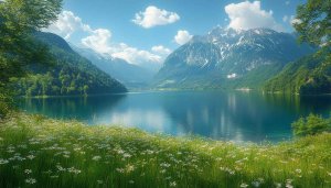 Lake Wallpaper: Scenic Mountain Landscape Wallpaper for Desktop and Mobile