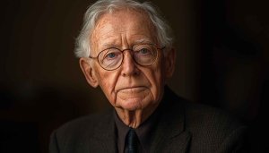 Portrait Wallpaper: Old Man with Glasses, 4K Desktop Background