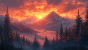 Mountain Wallpaper Sunset 4k, Desktop Wallpaper, Laptop Wallpaper, Nature