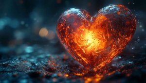Fiery Heart Wallpaper: Valentine's Day, Love, 4k Wallpaper