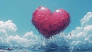 Love Heart Wallpaper, Romantic Sky Wallpaper, Valentine's Day Wallpaper