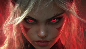 Demon Girl Wallpaper, Anime Wallpaper, Fantasy Wallpaper, Red Eyes Wallpaper