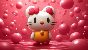 Hello Kitty Wallpaper: Cute Cartoon Aesthetic Background for Desktop