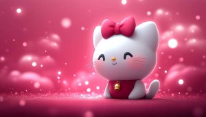 Hello Kitty Wallpaper: Pink Aesthetic 4K Wallpaper for Desktop