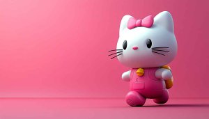 Hello Kitty Wallpaper: Cute Pink Cartoon Aesthetic for Desktop