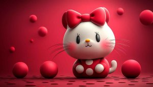 Hello Kitty Wallpaper, Cute Cartoon Wallpaper, Desktop Wallpaper 4K