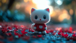 Cute Cartoon Cat Wallpaper for Desktop and Mobile in 4K