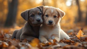 Cute Puppies Wallpaper, Dog Wallpaper, Autumn Wallpaper, Pet Wallpaper