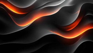 Abstract Wallpaper: Black, White, and Orange Wave 4k Wallpaper