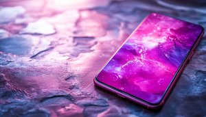 Mobile Phone Wallpaper: Pink Galaxy Smartphone Background for Desktop