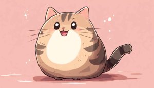 Cute Cat Cartoon Wallpaper, Animated Kitty Illustration, Pet Background