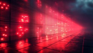 Red Grid Abstract Wallpaper 4k, Tech Aesthetic Backgrounds HD
