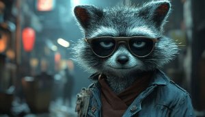 Cool Raccoon Wallpaper: Guardians of the Galaxy Inspired Character Art
