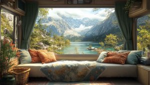 Lake View Wallpaper, Nature Scenery Wallpaper, Aesthetic Scenery Wallpaper