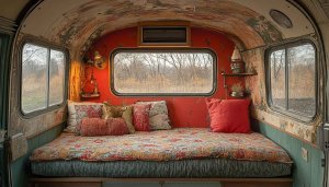 Airstream Camper Interior Wallpaper, RV Living Wallpaper, Travel Wallpaper