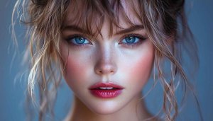 Blue Eyes Girl Wallpaper for Desktop, 4K Portrait Wallpaper