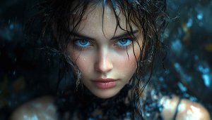 Blue Eyes Woman Wallpaper - Beautiful Female Portrait Wallpaper