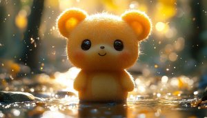 Cute Bear Wallpaper: Cartoon Animal 4K Wallpaper for Desktop