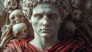 Skull Statue Wallpaper: Gothic, Dark, Aesthetic, for Desktop and Mobile