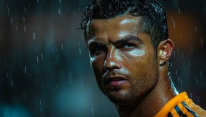 Cristiano Ronaldo Wallpaper: CR7 in the Rain, Football Legend HD