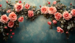 Peach Rose Flower Wallpaper - Floral Aesthetic Background for Desktop