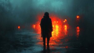 Rainy Night City Wallpaper, Dark Aesthetic Wallpaper, 4k Wallpapers