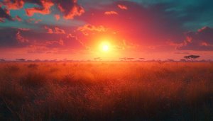 Sunset Wallpaper: African Savannah Sunset 4K, Desktop & Mobile Background