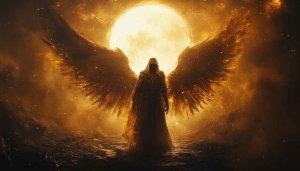 Angel Wings Wallpaper, Fantasy Wallpaper, Aesthetic Wallpaper, Golden Hour Wallpaper