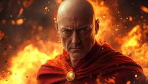 Fire Sorcerer Wallpaper, Fantasy Character Wallpaper, Epic Background Art