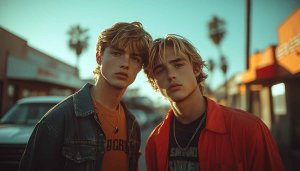 Twin Brothers Wallpaper, Handsome Young Men Aesthetic Background
