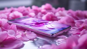 Floral Phone Wallpaper: Purple Petal Background for Mobile and Desktop
