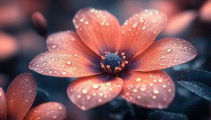 Floral Wallpaper: Beautiful Flower with Water Droplets 4K Resolution