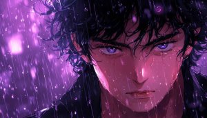 Anime Boy Wallpaper, Rain Wallpaper, Purple Anime Wallpaper, Sad Anime