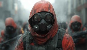 Post-Apocalyptic Gas Mask Soldier Wallpaper: 4K, Desktop, Mobile