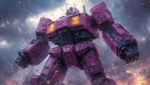 Transformer Wallpaper: Purple Robot 4K Wallpaper for Desktop & Mobile