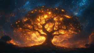 Glowing Tree Wallpaper: Enchanting Tree of Life 4K Wallpaper