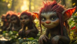 Fantasy Creature Wallpaper: Cute Goblin Art for Desktop and Mobile