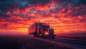 Truck Wallpaper, Sunset Wallpaper, 4k Wallpaper, Road Wallpaper, HD Wallpaper