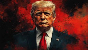 Donald Trump Portrait Wallpaper, Political Figure Art Background 4K