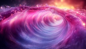 Abstract Wave Wallpaper: Pink and Purple Artistic Visuals