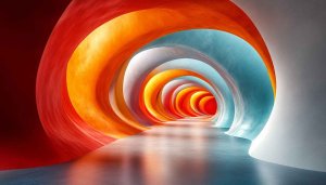 Abstract Tunnel Wallpaper: Modern Art, Colorful Backgrounds, Desktop, Laptop