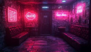 Neon Bar Wallpaper: Nightclub, Lounge, Retro, 4K