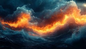 Ocean Fire Wallpaper: 4K, Desktop, Laptop Backgrounds and More