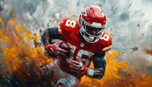 NFL Football Wallpaper: Patrick Mahomes, Kansas City Chiefs Art Design