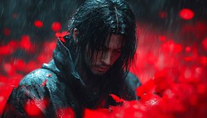 Sad Anime Boy Rain Wallpaper, Aesthetic Dark Fantasy Background