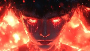Red Eyes Anime Wallpaper, Fiery Gaze HD, Fantasy Art