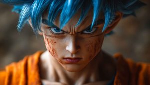 Goku Super Saiyan Blue Wallpaper, Dragon Ball Anime Art, 4K